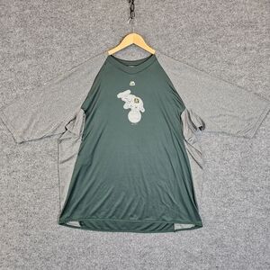 "Majestic‎ Men's Plus Size Oakland A's 3/4 Sleeve Athletic Tee -